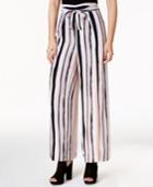 Bar Iii Striped Split-leg Pants, Created For Macy's