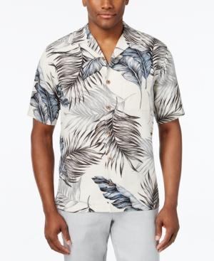 Tasso Elba Men's Silk Paradise Palm-print Classic-fit Shirt, Only At Macy's