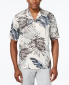 Tasso Elba Men's Silk Paradise Palm-print Classic-fit Shirt, Only At Macy's