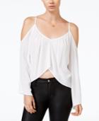 Chelsea Sky Gauze Cold-shoulder Top, Created For Macy's