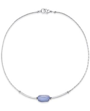 Inc International Concepts Silver-tone Blue Bead Collar Necklace, Only At Macy's