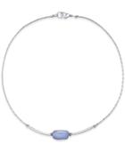 Inc International Concepts Silver-tone Blue Bead Collar Necklace, Only At Macy's