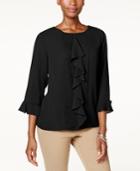Charter Club Ruffled Pintuck Top, Created For Macy's
