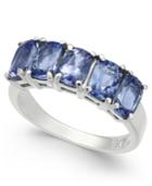 Tanzanite Five Stone Ring (3-1/4 Ct. T.w.) In Sterling Silver