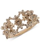 Givenchy Gold-tone Crystal Openwork Bangle Bracelet
