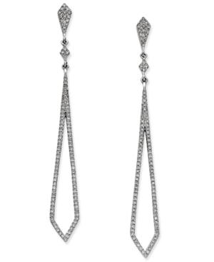 Diamond Pave Geometric Drop Earrings (1/3 Ct. T.w.) In 14k White Gold