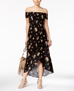 American Rag Printed Off-the-shoulder Tulip-front Maxi Dress, Only At Macy's