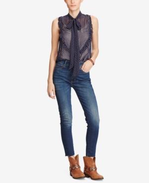 Denim & Supply Ralph Lauren Gauze Tie-neck Sleeveless Top