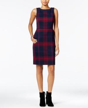 Tommy Hilfiger Maggie Plaid Sheath Dress, Only At Macy's