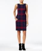 Tommy Hilfiger Maggie Plaid Sheath Dress, Only At Macy's