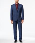 Kenneth Cole Reaction Men's Slim-fit Blue Pindot Suit