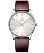 Ck Calvin Klein Watch, Men's Swiss Classic Brown Leather Strap 38mm K4d211g6