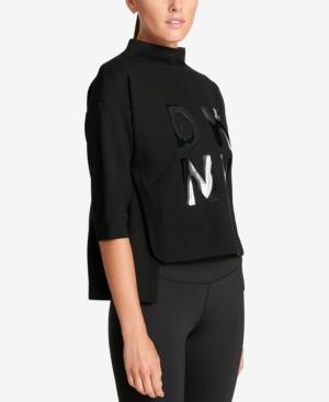Dkny Mock-neck Logo Sweatshirt