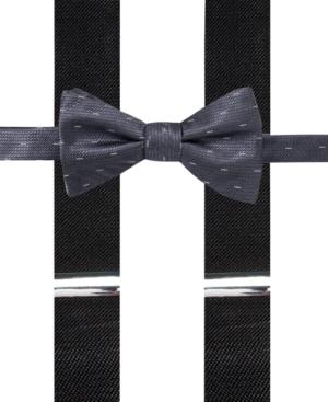 Alfani Grey Bow Tie & Suspender Set, Only At Macy's