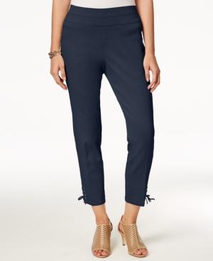 Style & Co Lace-up Hem Capri Pants, Created For Macy's