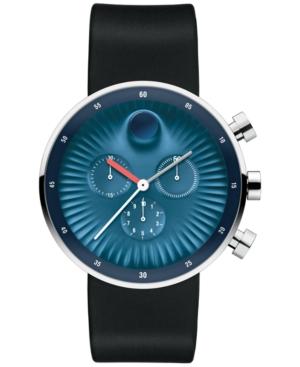 Movado Men's Swiss Chronograph Edge Black Silicone Strap Watch 42mm 3680019