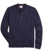 Brooks Brothers Men's Red Fleece Garment-dyed Henley