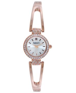 Style & Co. Watch, Women's Rose Gold-tone Open Bangle Bracelet 22mm Sc1400
