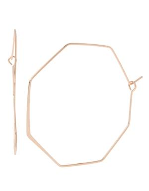 Bcbgeneration Geometric Octagon Wire Hoop Earrings