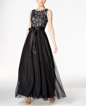 Jessica Howard Sequined Lace Tulle Ball Gown