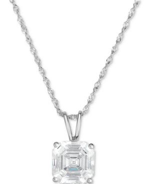 Arabella Swarovski Zirconia 18 Pendant Necklace In Sterling Silver