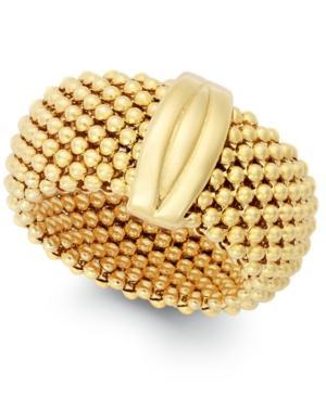 Mesh Ring In 14k Gold Vermeil Over Sterling Silver