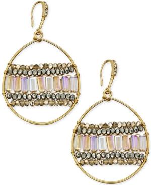 C.a.k.e. By Ali Khan Gold-tone Beaded Drop Hoop Earrings