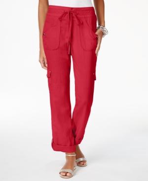 Inc International Concepts Curvy Roll-tab Cargo Pants, Created For Macy's