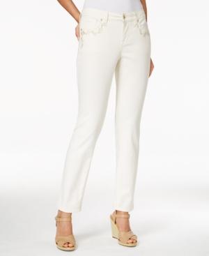 Style & Co. Curvy-fit Embroidered Skinny Ankle Jeans, Only At Macy's