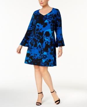 Connected Plus Size Bell-sleeve Dress