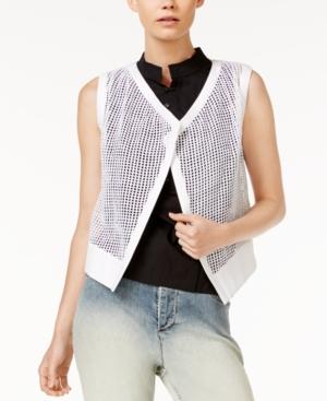 Armani Exchange Mesh Open-front Vest