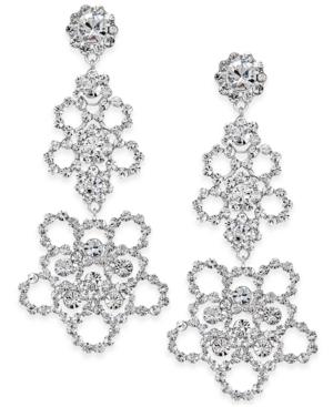 Kate Spade New York Silver-tone Lacy Crystal Drop Earrings