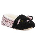 Kensie Sparkle Tweed Cat Critter Slippers