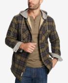 Weatherproof Vintage Men's Plaid Fleece-lined Hooded Shirt Jacket, Created For Macy's