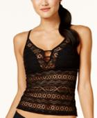 Hula Honey Juniors Little Wild One Crochet Illusion Tankini Top, Created For Macy's Women's Swimsuit