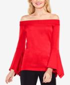 Vince Camuto Cotton Off-the-shoulder Bell-sleeve Sweater