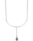 Robert Lee Morris Soho Silver-tone Abalone-look Pendant Necklace