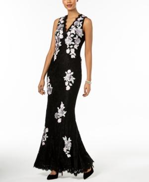 Betsy & Adam Embroidered Lace Gown