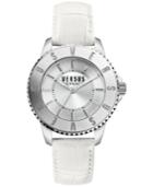 Versus By Versace Women's White Leather Strap Watch 38mm Sh7150015