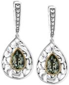 Balissima By Effy Prasiolite Pear Drop Earrings In Sterling Silver And 18k Gold (2-1/3 Ct. T.w.)