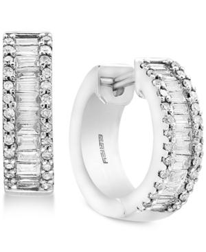 Effy Diamond Baguette Hoop Earrings (1 Ct. T.w.) In 14k White Gold