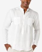 Cubavera Men's 100% Linen Popover Long-sleeve Shirt