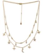 Rachel Rachel Roy Gold-tone Crystal Celestial Double-layer Necklace