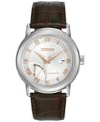 Citizen Men's Eco-drive Brown Leather Strap Watch 41mm Aw7020-00a