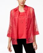 Alfred Dunner Layered-look Necklace Blouse