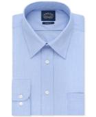 Eagle Men's Slim-fit Non-iron Blue Crystal Micro-stripe Dress Shirt