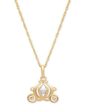 Disney Children's Carriage 15 Pendant Necklace In 14k Gold