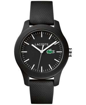 Lacoste Women's 12.12 Black Rubber Strap Watch 38mm 2000956