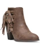 Fergalicious Clover Fringe Ankle Booties Women's Shoes