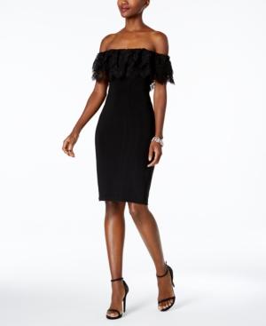 Betsy & Adam Off-the-shoulder Sheath Dress
